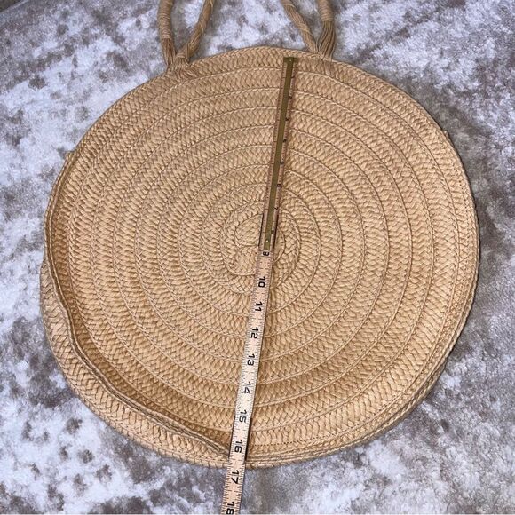 Cotton on Australia bag/purse beach bag large round straw woven Hamptons… - Picture 5 of 7